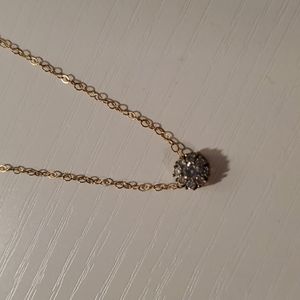 Dainty crystal cluster necklace